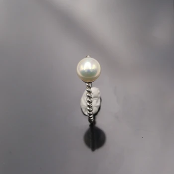 BaroqueOnly Clasic Autentic de apă Dulce Pearl Inel Elegant, Inel pentru femei, Moda 925 de bijuterii de argint