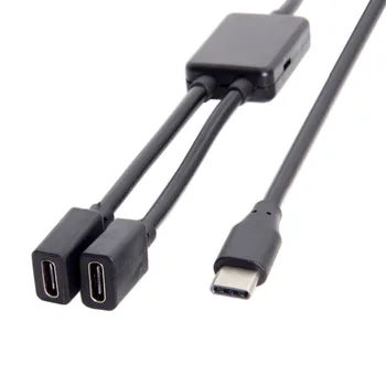 Tip-C pentru Dual Porturi USB-C de sex Feminin Hub Cablu Pentru Laptop PC-ul și Mouse-ul si Flash Disk