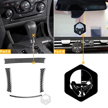 Pentru Dodge Charger 2011-LD Fibra de Carbon Interior Autocolant de Stocare Accent Acoperire Cadru Trim Autocolante Accesorii Auto