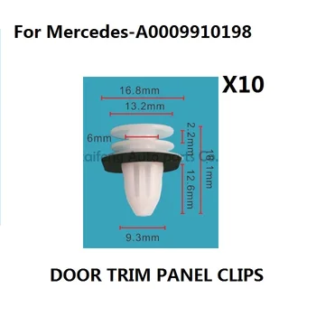 X10 Pentru Mercedes Ușa Card & Interior Panou Ornamental Clipuri - A0009910198 Noi