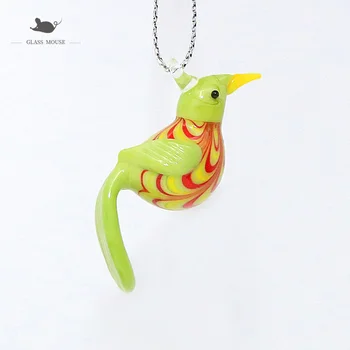 Personalizate lucrate manual, colorate mini sticlă de pasăre figurina Pandantiv Paști desene animate drăguț animal home garden decor farmece accesorii statuie