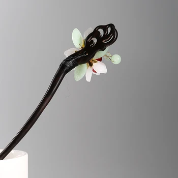 Noul Manual De Epocă Din Lemn De Păr Chinez Stick Ace Caciula Pentru Femei Flori, Agrafe De Păr Ornamente De Cap Accesorii Bijuterii