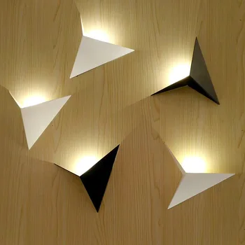 Nordic Simplu Triunghi LED Lampă de Perete Stil Modern, Interior Lumina de Perete Camera de zi Lumini LED 3W AC85-265V Iluminat Interior