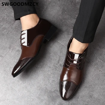 Pantofi office barbati formale brand italian de pantofi elegante pentru barbati Crocodil maro rochie Coafor de lux de designer, pantofi de partid pentru bărbați w