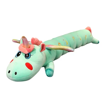 Noi 80-120cm Kawaii Curcubeu Înger Unicorn de Pluș Umplute Jucării pentru Copii Moale Animal Cal Papusa de Dormit Perna Copil Fata Cadou