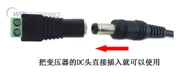 100BUC Noi DC 12V Putere Adaptor Conector de sex Feminin Pentru 5050 3528 LED Strip Lumina de Brand Nou