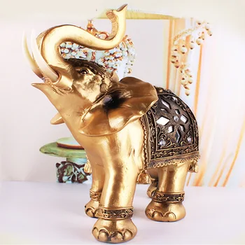 Realiste Elefant De Aur Rafinat Moale Rășină Ornamente, Decoratiuni, Cadouri De Nunta Norocos Cadou De Crăciun Acasă Accesorii Meserii