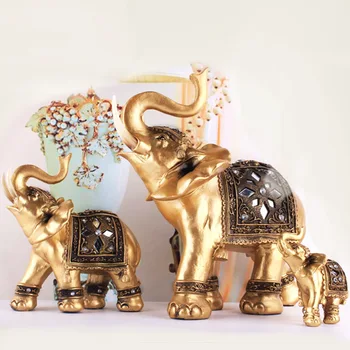 Realiste Elefant De Aur Rafinat Moale Rășină Ornamente, Decoratiuni, Cadouri De Nunta Norocos Cadou De Crăciun Acasă Accesorii Meserii