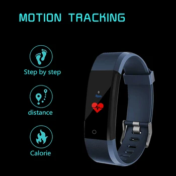 Brățară inteligent 115Pl Bărbați Femei Copii Pedometru Rata de Inima tensiunea Sport Smart Band Fitness Tracker pentru Android IOS Ceas