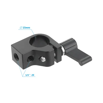 Kayulin Conector Adaptor 15mm Tijă de Prindere Reglabil Negru cu Clichet Wingnut cu 1/4-20 Filet Gauri Pentru Instalatii Singur
