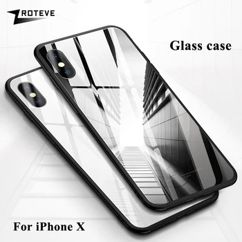 ZROTEVE Cover Pentru iPhone X XR XS Max Cazul de Lux Coque Pentru Apple iPhone XR Cazul Capac Sticla Pentru iPhone X S Max Cazuri