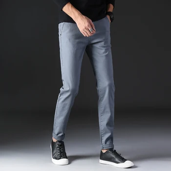 KSTUN 2020 Primavara-Vara Noi Pantaloni Casual Barbati din Bumbac Slim Fit Chinos Pantaloni de Moda de sex Masculin Brand de Îmbrăcăminte de Bază Mens Pantaloni