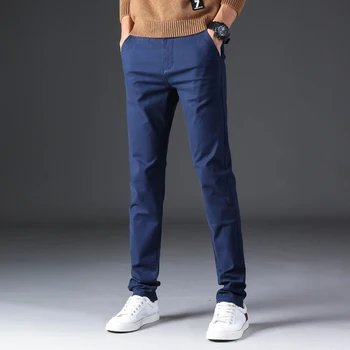 KSTUN 2020 Primavara-Vara Noi Pantaloni Casual Barbati din Bumbac Slim Fit Chinos Pantaloni de Moda de sex Masculin Brand de Îmbrăcăminte de Bază Mens Pantaloni