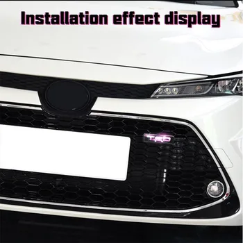 1buc Masina autocolant capota emblema grila LED lumini decorative Pentru Toyota TRD auris avensis Corolla hilux Accesorii Auto