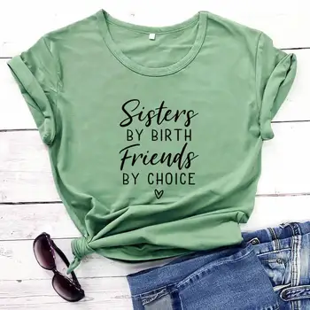 Surorile De Naștere De Prieteni, La Alegere Cămașă Nouă De Sosirea Verii, Femeile Din Bumbac Amuzant Tricou Ziua De Nastere Sora Tricou Tricouri Sora