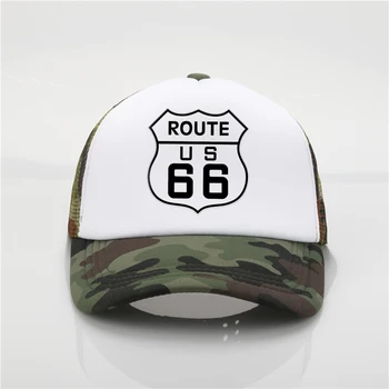 Moda pălărie Route 66 imprimarea șapcă de baseball pentru Bărbați și femei Trend Vara Capac Nou de Tineret Joker palarie de soare graffiti șapcă de baseball
