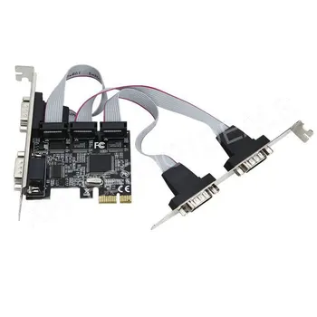 PCI-E 4 Porturi PCI Express RS232 DB9 RS232 Serial Com Controller Extender Adaptor Card MOSCHIP Cip