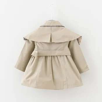 Coreeană Arc Decolteu Strat de Primăvară Printesa Baby Coat Copii Petrecere de Nunta Rochie de Îmbrăcăminte Roz todler fusta 0-4 ani fetita haina