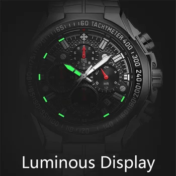 Ceasuri Sport Pentru Barbati WWOOR Brand de Top Luxury Mens Militare Cuarț Om Plin de Oțel rezistent la apă, Cronograf Ceas Reloj Hombre