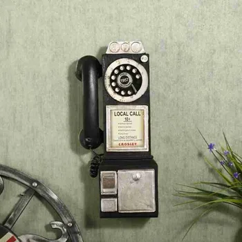 Creativitatea Telefon Vintage Model de Perete Agățat Ornamente Mobilier Retro Telefon Miniatură Meserii Cadou pentru Bar Decor Acasă