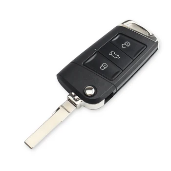 Dandkey Modificat De 3 Butoane Pliere Flip Key Remote Shell Cu HU66 Lama Pentru Volkswagen VW Golf 7, Jetta, Passat, Beetle, Polo, Bora