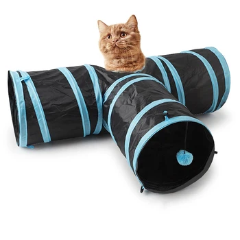 Jocuri Pentru Pisici Tunel Dihori Pisici Produse Pentru Animale De Companie Pisici Accesorii Pisica Tub 2 Gauri Juca Tuburi Bile Pliabil Mototoli Jucarii
