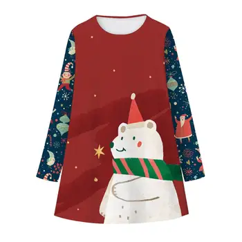 LZH Vânzare Fierbinte 2020 Toamna Iarna Casual Liber de Crăciun pentru Copii Haine de Desene animate Drăguț Rochii Pentru Fete Caldă Copii Costum