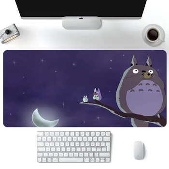 Totoro Anime Mouse Pad XXL Gamer Birou Mat Calculator PC Tastatură Mare Pad Gaming MousePad 90x40cm/80x30cm pentru Laptop Masă Tampoane