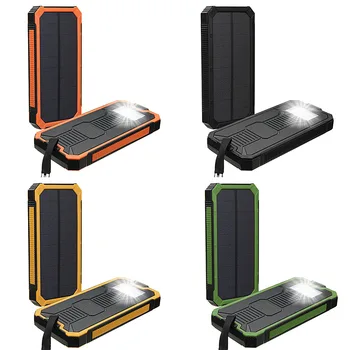 LEORY 300000mAh rezistent la apa Portabil cu Panou Solar Baterie Power Bank Incarcator Dual USB Negru portocaliu galben verde
