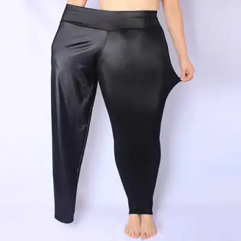 XL-7XL Negru Plus dimensiune Talie Mare Femeie 2020 Primavara Casual Pant 5XL 6XL de Mari Dimensiuni Lmitate Piele Pantaloni Femeie Creion Pantaloni