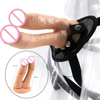Dublu penis artificial femeia patrunde barbatul penis artificial curea pe vibrator cu ventuza nud realist penis artificial penis artificial jucarii sexuale pentru femeile lesbiene