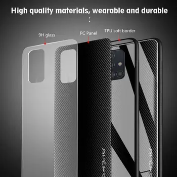 Sticla de Caz Pentru Samsung Galaxy A71 Ultra Subțire Caz de Telefon Pentru Samsung A71 O 71 SM-A715F A715F A715 Silicon Capac Cadru