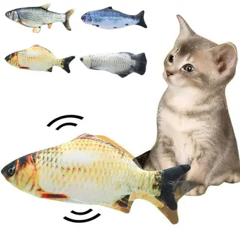 Electric Interactiv Pisica Datul Pește Realiste De Pluș Catnip Pește Menta Mâței Guma De Jucarii Pisici Joc Interactiv Consumabile Pentru Animale De Companie