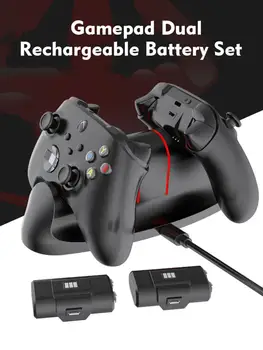 1100mAh Controler de Joc Încărcător de Bază Set de Baterii Pentru Xbox Seria X Cu 2 Baterii Baterie Reîncărcabilă Controler de Joc Încărcător