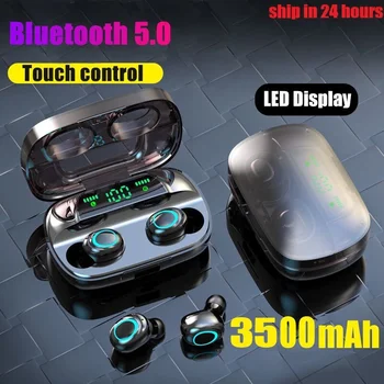 3500mAh LED fără Fir Bluetooth Căști Căști Auriculare TWS Control Tactil Sport Cască funcția de Anulare a Zgomotului Căști Căști