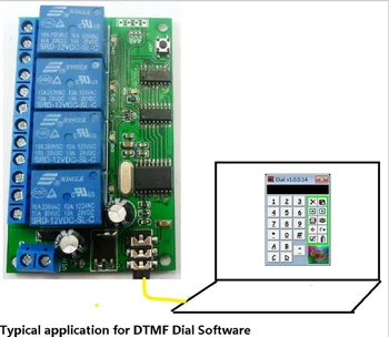 AD22B04 4CH MT8870 Dtmf Semnalul de Ton, Voice Decoder Control de la Distanță Telefonul Releului Comuta Modul de 12V DC Pentru leduri Motor Smart Home Plc