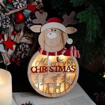 Cadou de crăciun de Birou din Lemn Decorare Moș Crăciun Elan om de Zăpadă decor Acasă DIY Pandantiv Crăciun Ornamente Drăguț Decor Petrecere 2020