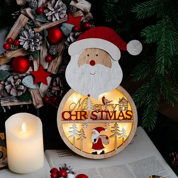 Cadou de crăciun de Birou din Lemn Decorare Moș Crăciun Elan om de Zăpadă decor Acasă DIY Pandantiv Crăciun Ornamente Drăguț Decor Petrecere 2020