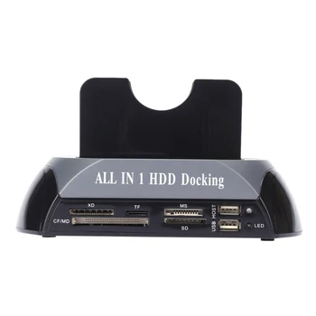 2.5 3.5 inch Sata/Ide Hdd Cazul 2-de Andocare Dual Bay Hard Disk Docking Station E-Sata Card Reader, Hub Usb Cabina Cabina de Hdd