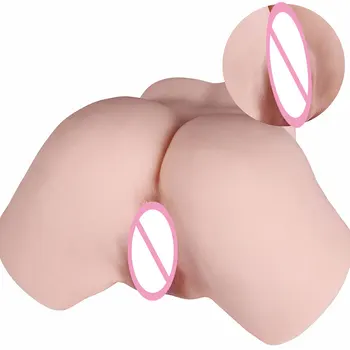 4.5 kg 3D la 1:1 Realiste Vaginale Pizde sex Masculin Masturbator Cupa Papusa de Sex Cur Mare Dual Channel Anus femeia patrunde barbatul Jumătate de Corp Jucarii Sexuale Pentru Bărbat