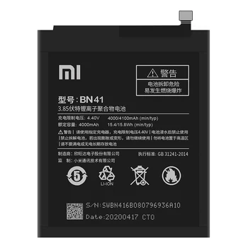 Telefonul XiaoMi Baterie BN41 Pentru Xiaomi Redmi Note 4 / Hongmi Note 4X MTK Helio X20 Înlocuire Baterie de 4000mAh Cu Instrumente Gratuite