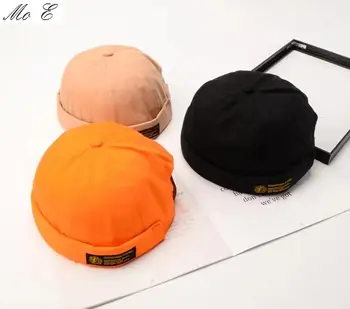 2019 Moda Palarie de vara Unisex din bumbac Pălărie Scurt Pepene galben Căciuli Casual Culoare Solidă Beanie Hat