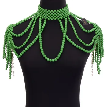 JEROLLIN 8 Culori de Moda Indesata Colier Statement Pentru Femei Colier Salopete Guler Cravată Handmade Coliere de Perle Bijuterii Maxi