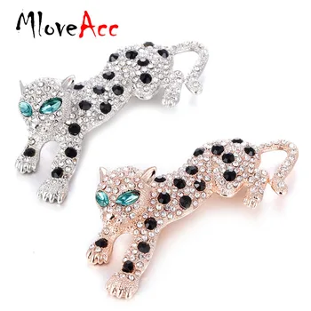 MloveAcc Leopard pentru Femei Broșe de Aur-culoare Animal Brosa Ace de Bijuterii de Moda Rochie de Petrecere Accesorii