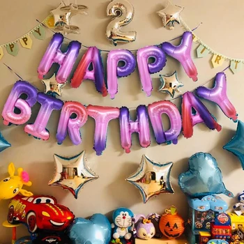 La mulți ani balon cu aer Litere Alphabe a Crescut de Aur baloane folie jucărie pentru copii petrecere de nunta, ziua de nastere heliu globos petrecere baloon