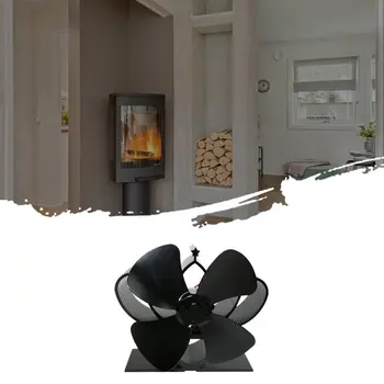 YL201 Energie Termică Șemineu Ventilator de Căldură Alimentat Soba pe Lemne Fan De Lemn/Log Arzător /Semineu Eco Friendly Patru frunze de Fani