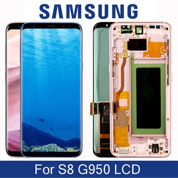Original Super Amoled LCD Pentru Samsung S8 G950F G950U G950W Display Cu Touch Screen Digitizer Asamblare Replacment Cu Cadru