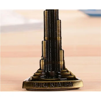 Vintage Burj Khalifa Tower Model De Metal Bronz Turn Figurina Miniaturi Acasă Decorare Accesorii Metalice Ambarcațiuni Birou Ornament
