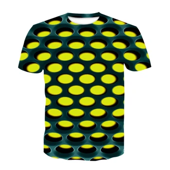 Exploziv Ochiuri Rotunde de tricouri de Vara Barbati tricou Barbati Casual Top 3DT-Tricouri Moda O-Neck Cămașă de Mari Dimensiuni Streetwear