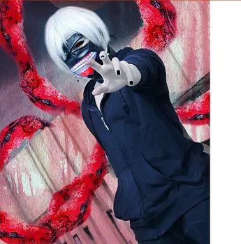 Noul Partid Cosplay Rimeluri De Anime Reglabil Măști De Halloween Din Piele Pu Japoneză Blinder Kaneki Ken Tokyo Ghoul Masca